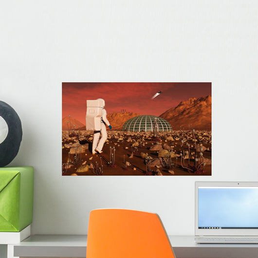 Astronaut Walking across Surface Wall Decal