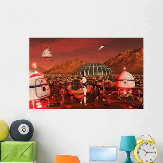 Robot and Landing Craft Distant Wall Decal