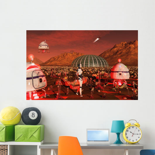 Robot and Landing Craft Distant Wall Decal