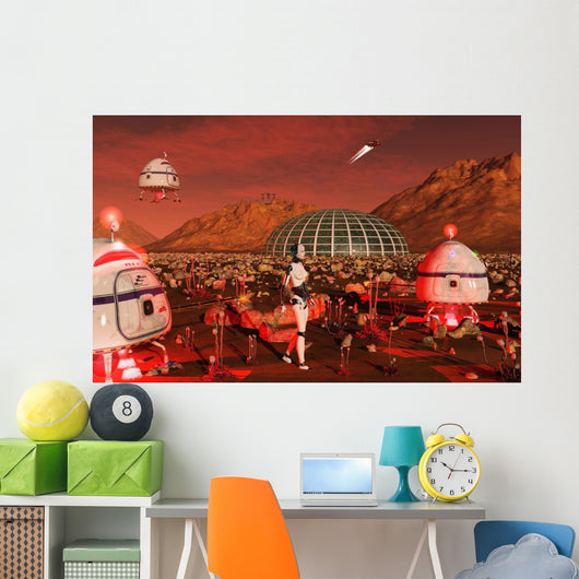 Robot and Landing Craft Distant Wall Decal