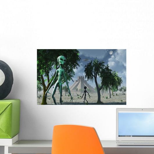 Artist's Concept Aliens Helping Wall Decal
