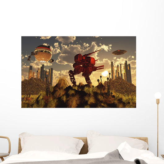 Remnants past Futuristic War Wall Decal