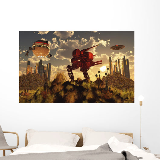 Remnants past Futuristic War Wall Decal