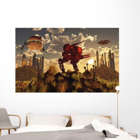 Remnants past Futuristic War Wall Decal