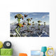 Futuristic Alien Plant Harvest Wall Decal