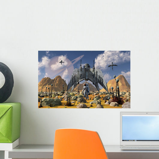 Colonization Alien World during Wall Decal