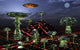 Futuristic Alien City Seen Wall Decal