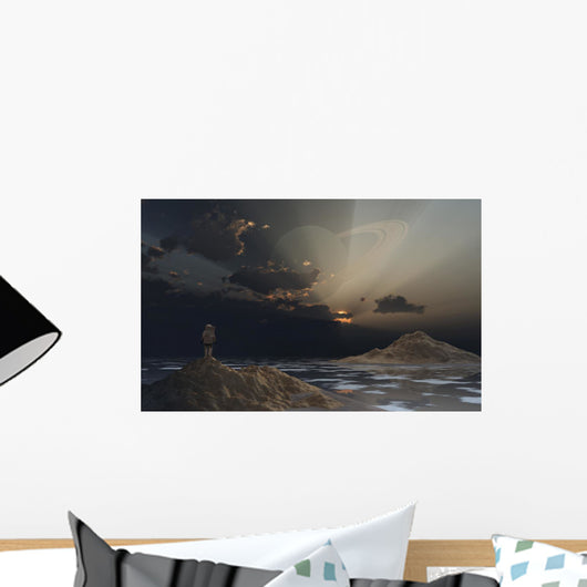 Astronaut Exploring Alien Moon Wall Decal