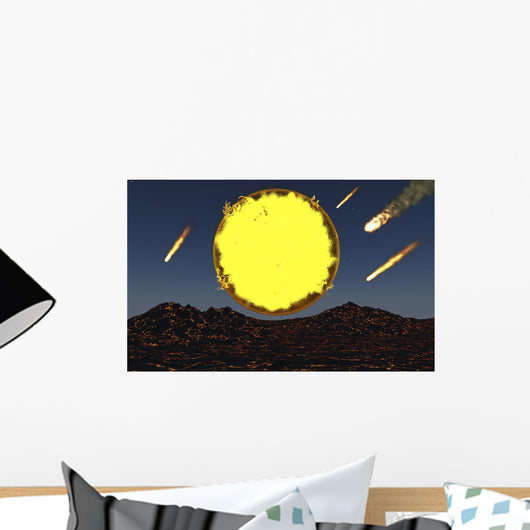 Meteorites and Asteroids Bombard Wall Decal