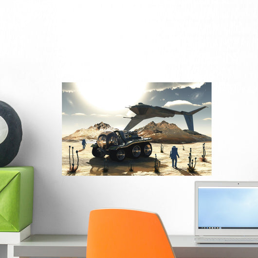 Human Exploration Alien World Wall Decal