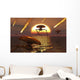 Martian Vehicles and War Sunset Wall Decal