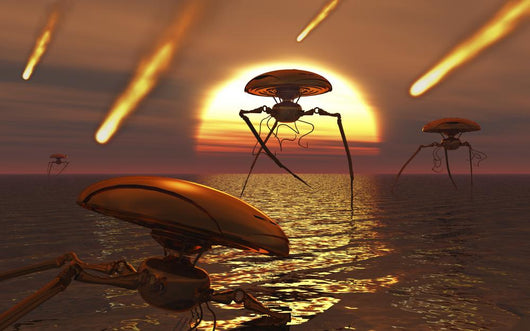 Martian Vehicles and War Sunset Wall Decal