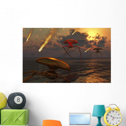 Martian Vehicles and War Wall Decal