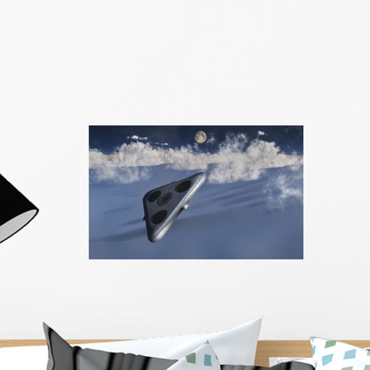 Mysterious Triangular Shaped Ufo Wall Decal