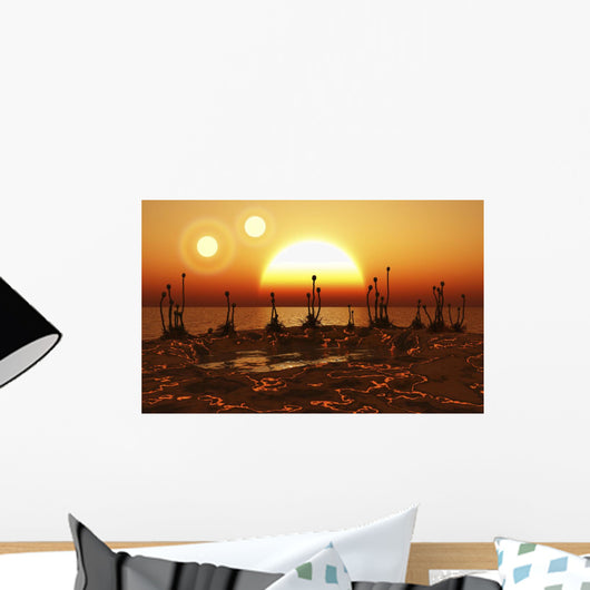 Proxima B Planet Orbiting Ocean Wall Decal
