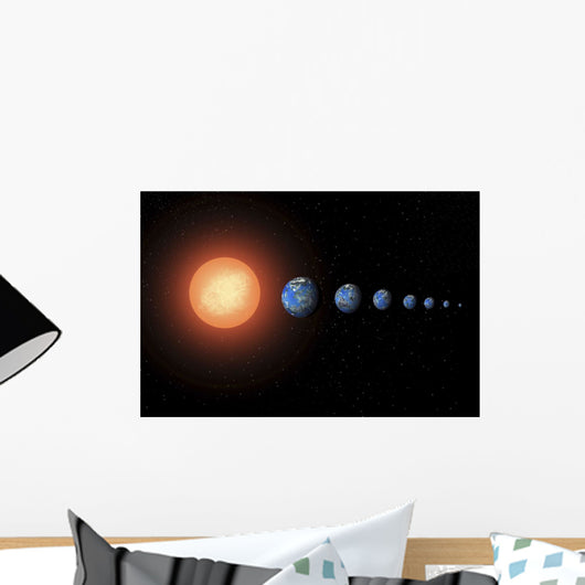 Artist's Concept Trappist-1 Star Size Reference Wall Decal