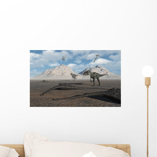 Allosaurus Dinosaurs Approach Group Wall Decal