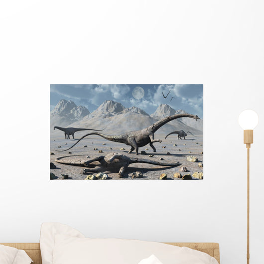 Petrified Diplodocus Dinosaurs from Wall Decal