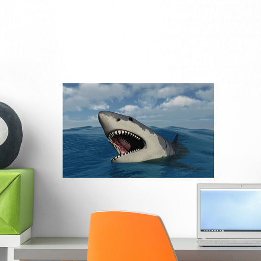 Giant Megalodon Shark Wall Decal