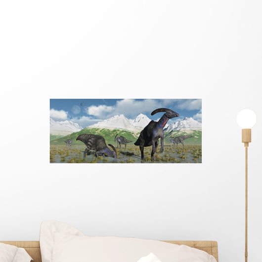 Herd Parasaurolophus Dinosaurs during Wall Decal