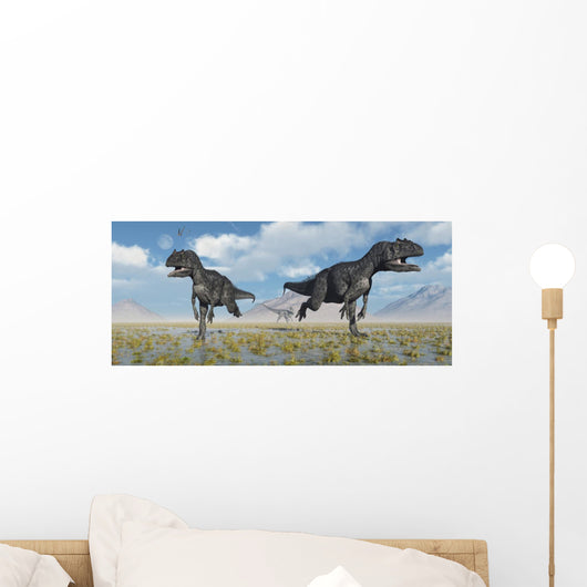 Carnivorous Allosaurus Dinosaurs during Wall Decal