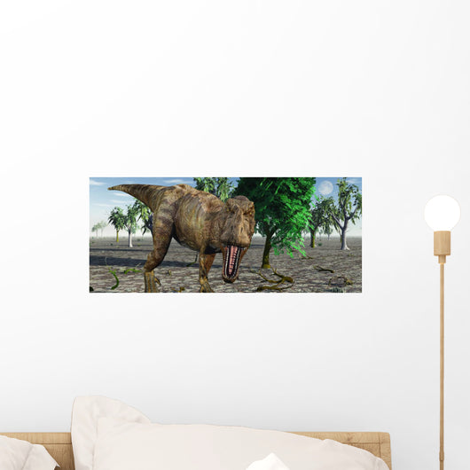 Confrontation with Carnivorous Tyrannosaurus Wall Decal
