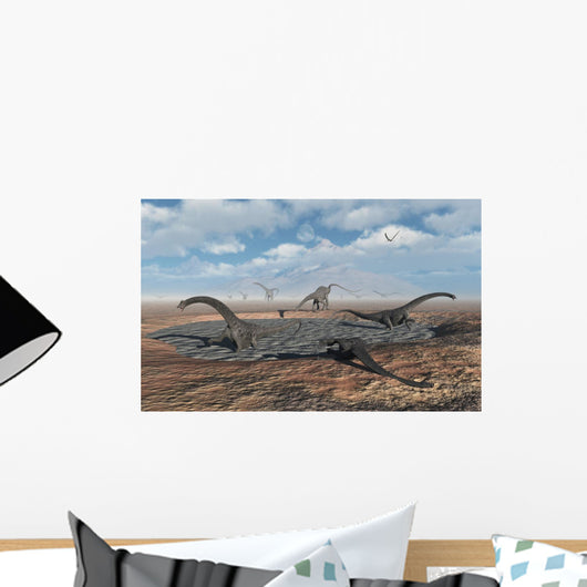 Diplodocus Dinosaurs Caught Deadly Wall Decal