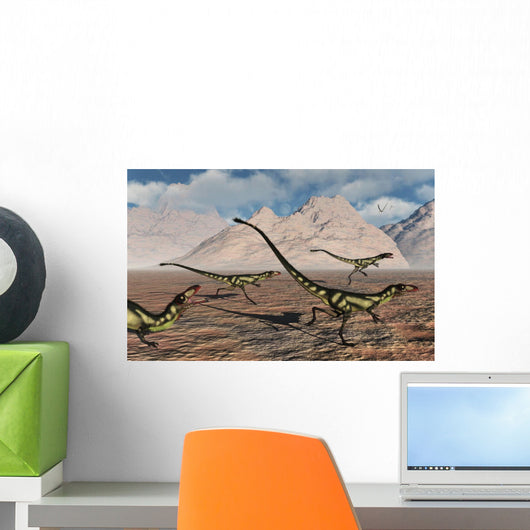 Pack Tyrannosaurid Dilong Dinosaurs Wall Decal