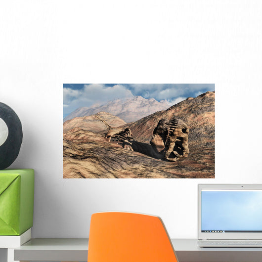 Fossilized Skeleton T-rex Dinosaur Wall Decal