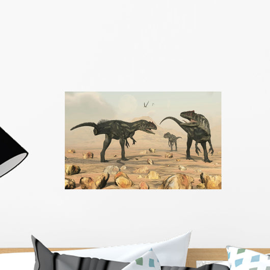 Small Pack Allosaurus Dinosaurs Wall Decal