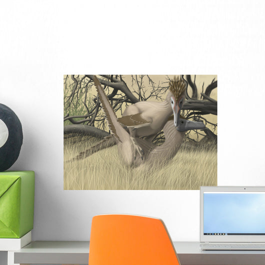 Two Velociraptor's during Mating Wall Decal