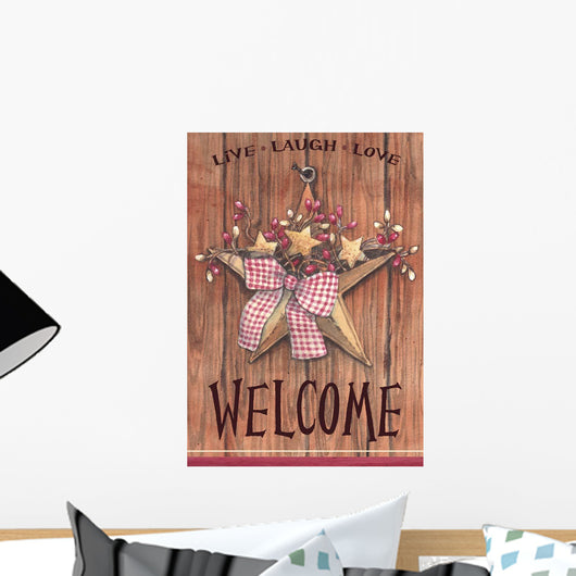Country Star Welcome Wall Mural