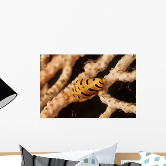 Yellow and Black Striped Wall Decal