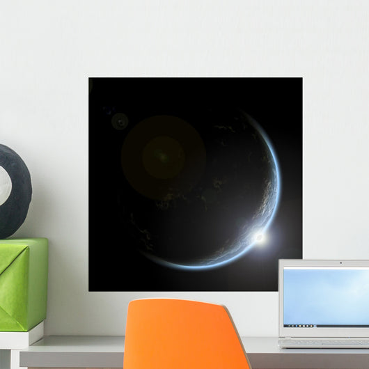 Artist's Depiction Sunrise over Wall Decal