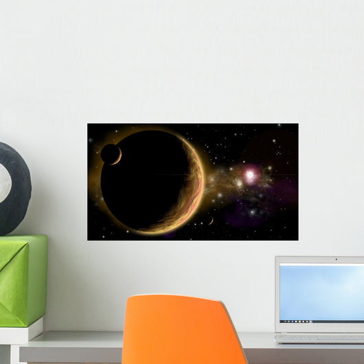 Artist's Depiction Orange and Wall Decal
