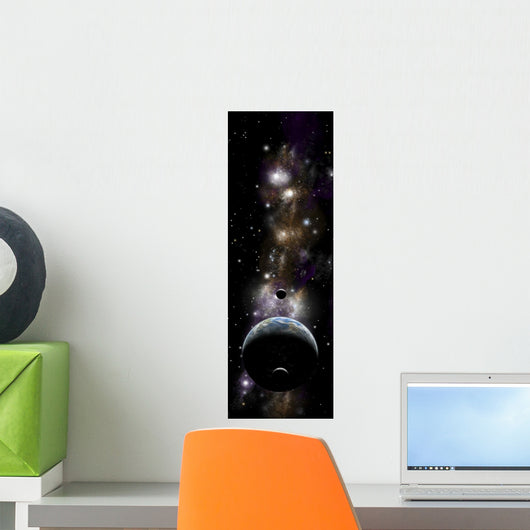 Artist's Depiction Earth-like Planet Vertical Wall Decal