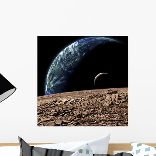 Earth-like Planet Deep Space Wall Decal