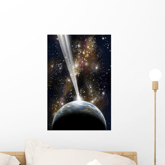 Earth-like Planet Facing Imminent Vertical Wall Decal