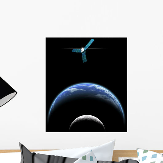 Artist's Depiction Satellite Orbit Wall Decal
