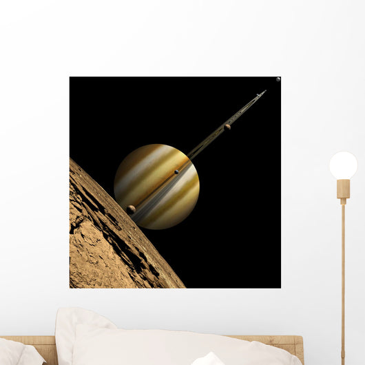 Artist's Depiction Ringed Gas Giant Wall Decal