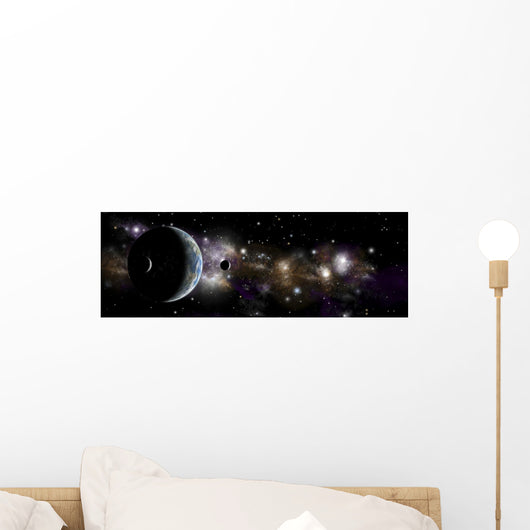 Earth-like Planet with Pair Wall Decal