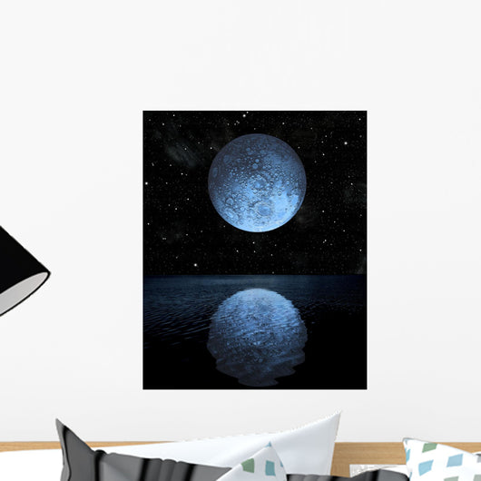 Blue Moon Rising over Wall Decal