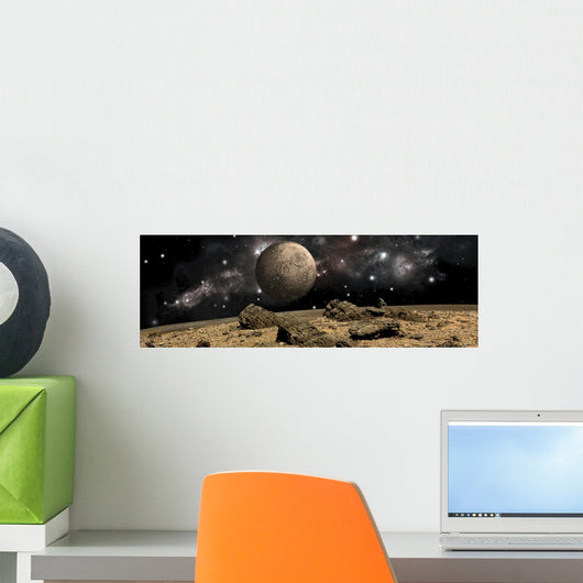 Moon Rises over Rocky Moon Wall Decal