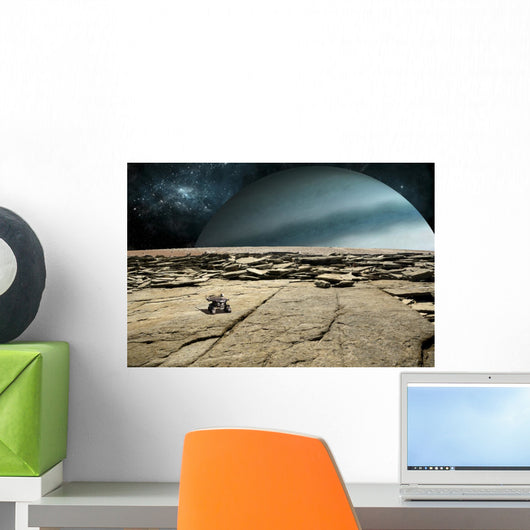 Rover Explores Surface Rocky Wall Decal