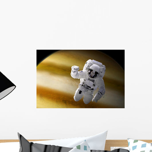 Astronaut Floating Space above Wall Decal