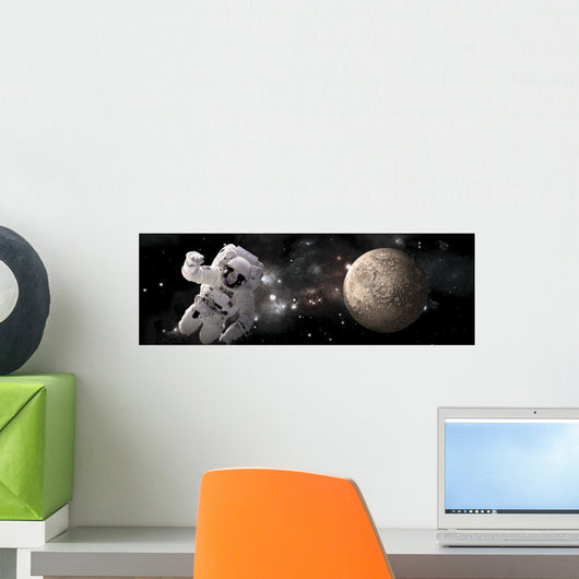 Artist's Concept Astronaut Floating Moon Wall Decal