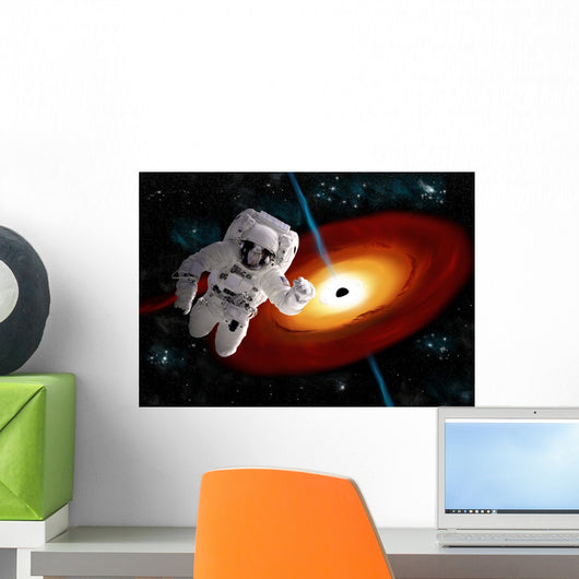 Astronaut Floating Outer Space Wall Decal