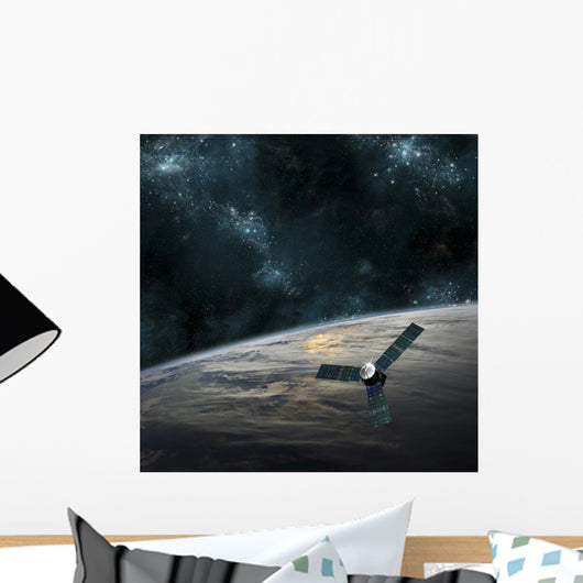 Space Probe Investigates Cloud Wall Decal