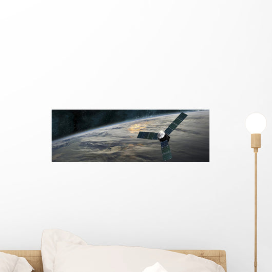 Space Probe Investigates Cloud Horizontal Wall Decal
