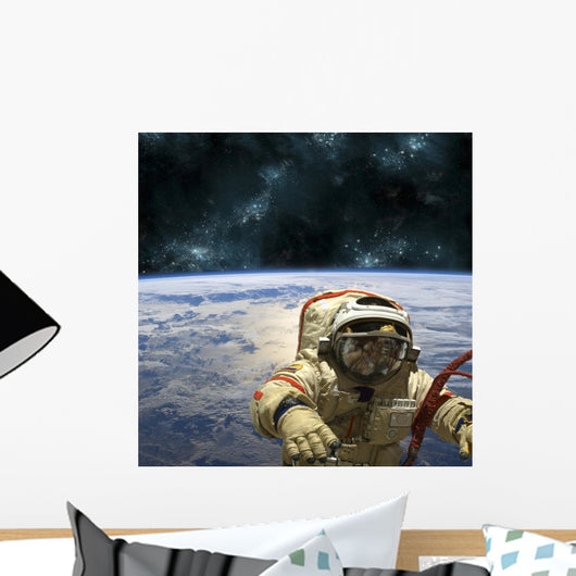 Cosmonaut Floats Space Wall Decal